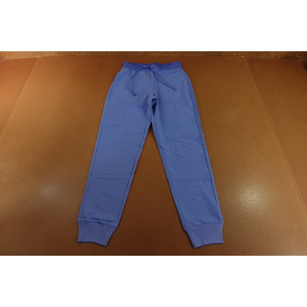 Mandala‎ Womens Size XXS Ceil Blue High Waisted Jogger Scrub Pants NWT